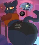  &lt;3 ... 2018 anthro bea_santello bedroom_eyes bent_over big_breasts big_butt blush breasts butt butt_focus cigarette clothed clothing crocodilian cutaway detailed_background digital_media_(artwork) domestic_cat duo felid feline felis female fully_clothed fur half-closed_eyes hi_res huge_butt kilinah leaning leaning_forward looking_at_viewer looking_back mae_borowski mammal narrowed_eyes night_in_the_woods notched_ear overweight partially_clothed presenting presenting_hindquarters red_eyes reptile scalie seductive shirt side_boob smoking speech_bubble surprise text text_on_clothing thick_thighs tight_clothing topwear video_games whiskers wide_hips yellow_sclera 
