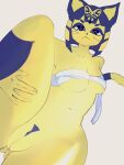  animal_crossing ankha_(animal_crossing) anthro breasts domestic_cat felid feline felis female genitals invalid_tag mammal moonrick nintendo pussy solo spreading video_games 