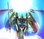  armored_core glowing holding holding_weapon looking_at_viewer mecha no_humans noblesse_oblige_(armored_core) suibotuouji weapon 