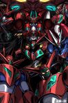  3ok absurdres black_getter getter-1 getter_arc getter_emperor getter_go getter_robo getter_robo_(1st_series) getter_robo_arc getter_robo_g getter_robo_go glowing glowing_eyes head_tilt highres horns huge_filesize looking_at_viewer mecha new_getter_robo no_humans open_hands science_fiction shin_getter-1 shin_getter_dragon shin_getter_robo super_robot wings yellow_eyes 