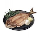  artist_request commentary english_commentary fish food food_focus fruit genshin_impact leaf lemon lowres muted_color no_humans official_art plate salt still_life third-party_source transparent_background 