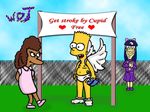  bart_simpson janey_powell sherri terri the_simpsons wdj 