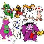  barney bubble_bobble crossover eduardo ffuaxman foster&#039;s_home_for_imaginary_friends hamtaro hong_kong_phooey mascots nishi pillsbury poppin&#039;_fresh sotelo taito toad 