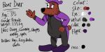 anthro bear clothed clothing diving female flippers hi_res mammal model_sheet oxygenarchived0 scuba scuba_diving solo toony wetsuit