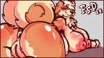 anal anthro big_breasts blep breasts canid canine canis ceega cheek_tuft domestic_dog exposed_breasts facial_tuft female fluffy fluffy_tail fsdog fur genitals hi_res huge_breasts mammal neck_tuft orange_body orange_fur pregnant pregnant_anthro pregnant_female pubes pussy solo solo_focus solo_in_panel tail tan_body tan_fur tongue tongue_out tuft