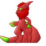 anthro claws fur green_claws green_eyes male melon_(oc_melon) oc_melon red_body red_fur solo wickerbeast