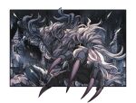  antlers asa02 beast bloodborne claws cleric_beast commentary_request deer_antlers fur light_particles monster no_humans open_mouth sharp_teeth solo teeth white_background 