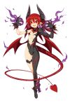  1girl demon_horns demon_tail demon_wings disgaea disgaea_rpg etna_(disgaea) flat_chest full_body horns long_tail official_art pointy_ears red_eyes red_hair red_nails solo tail transparent_background wings 