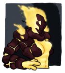 abs anthro breasts elemental_creature female fire humanoid md34 medium_breasts muscular muscular_anthro pyronite silhouette solo