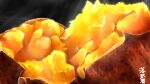  clip_studio_paint_(medium) food food_focus highres kaneko_ryou no_humans original roasted_sweet_potato steam still_life sweet_potato 