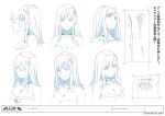  1girl april_fools expressions hair_ornament hairclip highres iron_saga long_hair official_art second-party_source sketch teresa_(iron_saga) white_background 