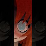  1girl blue_eyes clone close-up column_lineup commentary cryptidhermit dark english_commentary evil_smile highres higurashi_no_naku_koro_ni horror_(theme) looking_at_viewer no_nose orange_hair parted_lips ringed_eyes ryuuguu_rena short_hair smile 