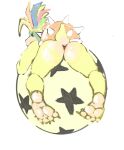 anthro anus ball butt feet hair hi_res koopa koopaling lemmy_koopa looking_at_viewer looking_back looking_back_at_viewer male mario_bros mohawk nintendo nude renegadebleat scalie shell solo spiked_shell spikes spikes_(anatomy) tail