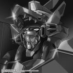  absurdres artist_name dynazenon_(character) greyscale gridman_universe highres looking_up mecha monochrome no_humans portrait science_fiction solo ssss.dynazenon super_robot vistahero watermark 