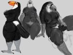 anthro avian beak big_breasts big_butt bird breasts butt cunnilingus doctordj duo feathers female female_on_human genitals hi_res human human_on_anthro interspecies male male/female male_on_anthro mammal nude oral overweight overweight_anthro overweight_female pussy scuted_arms scutes sex sitting solo tail tail_feathers thick_thighs toucan vaginal
