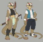 anthro biped brown_body bulge claws clothed clothing countershade_face countershade_neck countershade_torso countershading dragon eyebrows fingers hair hi_res horn kemono male milkytiger1145 mythological_creature mythological_scalie mythology scalie smile solo tail