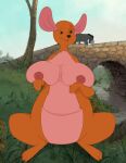  absurd_res anthro breasts disney female hi_res kanga kangaroo lewarfire macropod mammal marsupial nipples solo winnie_the_pooh_(franchise) 