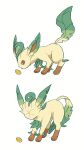  animal_focus brown_sclera colored_sclera faceless food from_side fruit full_body highres leaf leafeon lemon no_humans pokemon pokemon_(creature) sequential simple_background sour_(taste) tongue tongue_out white_background white_eyes yojinone 