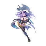  1girl black_panties black_thighhighs breasts camilla_(fire_emblem) camilla_(resplendent)_(fire_emblem) cleavage fake_horns fire_emblem fire_emblem_fates fire_emblem_heroes full_body gloves hair_over_one_eye horns large_breasts long_hair official_alternate_costume official_art panties purple_eyes purple_gloves purple_hair simple_background solo tachi-e thighhighs thighs third-party_source transparent_background underwear wavy_hair 