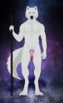  aethelwulf animal_genitalia animal_penis anthro arctic_wolf balls canid canine canine_genitalia canine_penis canis digitigrade fur genitals hi_res male mammal manly muscular muscular_anthro muscular_male nipples nude penis realistic solo white_body white_fur wolf 