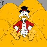  aldenyates anatid anseriform anthro avian barefoot bird disney duck ducktales feet foot_focus hi_res male membrane_(anatomy) nude scrooge_mcduck solo toes webbed_feet 