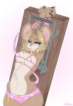 anthro bdsm bdsm_outfit breasts clothed clothing felixst female hi_res lingerie mammal mouse mouse_trap murid murine pink_clothing pink_lingerie rodent solo trap_(contrivance)