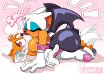 breasts female hi_res invalid_tag kissing mature_female miles_prower moisesgrafic rouge_the_bat sega short_stack sonic_the_hedgehog sonic_the_hedgehog_(series) tails_(disambiguation)