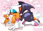  breasts female hi_res invalid_tag kissing mature_female miles_prower moisesgrafic rouge_the_bat sega short_stack sonic_the_hedgehog sonic_the_hedgehog_(series) tails_(disambiguation) 