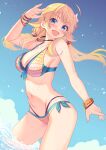  bikini hachimiya_meguru santa_(sunflower) swimsuits the_idolm@ster the_idolm@ster_shiny_colors wet 