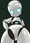  1girl android beeru_(veil8801) blue_eyes blue_sclera colored_sclera colored_skin disney drossel_von_flugel fireball_(series) hand_on_own_hip highres humanoid_robot joints no_mouth robot robot_girl robot_joints thighs white_skin 