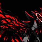  1boy absurdres black_background diamondx1704 furry furry_male gloves halo highres male_focus red_eyes red_halo shadow_the_hedgehog solo sonic_(series) sonic_generations sonic_x_shadow_generations white_gloves wings 