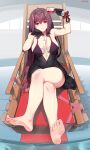  dress fate/grand_order feet ninainaidesss no_bra scathach_(fate/grand_order) skirt_lift wet 