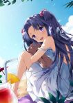  clannad dress ichinose_kotomi no_bra nyanya see_through skirt_lift summer_dress 