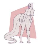  absurd_res anthro breasts female genitals hi_res purple_eyes pussy qewley_(da.nilkaz) reptile scalie snake snakennude solo tail thick_thighs tongue zed-s 