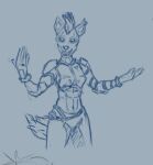  anthro canid canine clothed clothing digital_media_(artwork) drawpile_(artwork) epic_games female fortnite fur guide_lines hair hyena looking_at_viewer low_res mammal scarr_(fortnite) sketch sketch_page solo tail the_dark_skull 