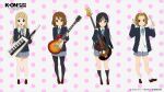  akiyama_mio guitar hirasawa_yui k-on! kotobuki_tsumugi pantyhose seifuku tainaka_ritsu wallpaper 