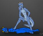  amethyst_the_dragon anthro asphyxiation balls blue_body blue_skin bodily_fluids breasts butt choking claws confident death digital_media_(artwork) dominant dominant_male dragon drooling duo erection feet female fist foot_on_chest genitals hi_res horn lying male male/female mythological_creature mythological_scalie mythology nipples nude open_mouth penis pussy saliva scalie simple_background skellertom snuff standing standing_on_another standing_over tail tesseract tongue tongue_out 