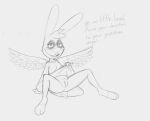  angel_gabby angel_hare anthro anus clothed clothing clothing_lift dress dress_lift female genitals imminent_sex lagomorph leporid mammal monochrome partially_clothed pussy rabbit simple_background solo the_east_patch unknown_artist 