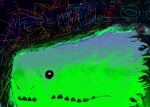  black_eyes bong_(theonetwo) fangs feral green_head green_lizard_(rain_world) lizard_(rain_world) low_res male pupils rain_world scribbles solo teeth theonetwo thinking videocult white_pupils 