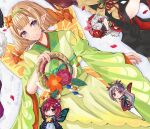  4girls animal_ears bat_ears bug butterfly butterfly_wings embla_(fire_emblem) embla_(new_year)_(fire_emblem) facial_mark fairy_wings fire_emblem fire_emblem_heroes hair_over_one_eye hair_vines insect_wings japanese_clothes kimono multiple_girls official_alternate_costume peony_(fire_emblem) peony_(new_year)_(fire_emblem) plant plumeria_(fire_emblem) plumeria_(new_year)_(fire_emblem) reia_hana solo_focus triandra_(fire_emblem) triandra_(new_year)_(fire_emblem) vines wings 
