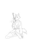  absurd_res anthro breasts canid canine canis clothed clothing female genitals gilgamesh0 gun hi_res licking long_tongue mammal military nadja_(wild_tactics) partially_clothed ppsh-41 pussy ranged_weapon russian sketch solo soviet_union submachine_gun tongue uniform weapon wolf 