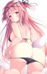  animal_ears ass bikini panty_pull satsuki_yukimi swimsuits tail undressing 