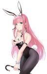  animal_ears bunny_ears bunny_girl darling_in_the_franxx horns janload1ng no_bra pantyhose tail zero_two_(darling_in_the_franxx) 