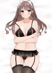  bra breast_hold garter_belt lingerie nipples pantsu sakura_no_tomoru_hi_e see_through stockings thighhighs 