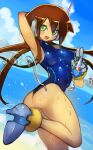  aile_(rockman) ass dakusuta heels rockman swimsuits wet 