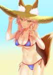  animal_ears bikini fate/grand_order kitsune swimsuits tail tamamo_no_mae zuki 