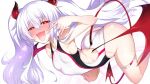  devil garter grim_aloe halcon horns quiz_magic_academy swimsuits tail wallpaper wings 