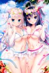  bikini open_shirt see_through shiromochi_sakura swimsuits tagme undressing 