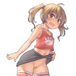  aaaa_(quad-a) nopan pussy skirt_lift thighhighs uncensored 