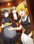  horns isekai_shokudou maid pointy_ears tagme waitress 